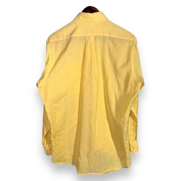 L.L. Bean Yellow Made in USA Oxford Button Down Shirt M - Picture 8 of 8